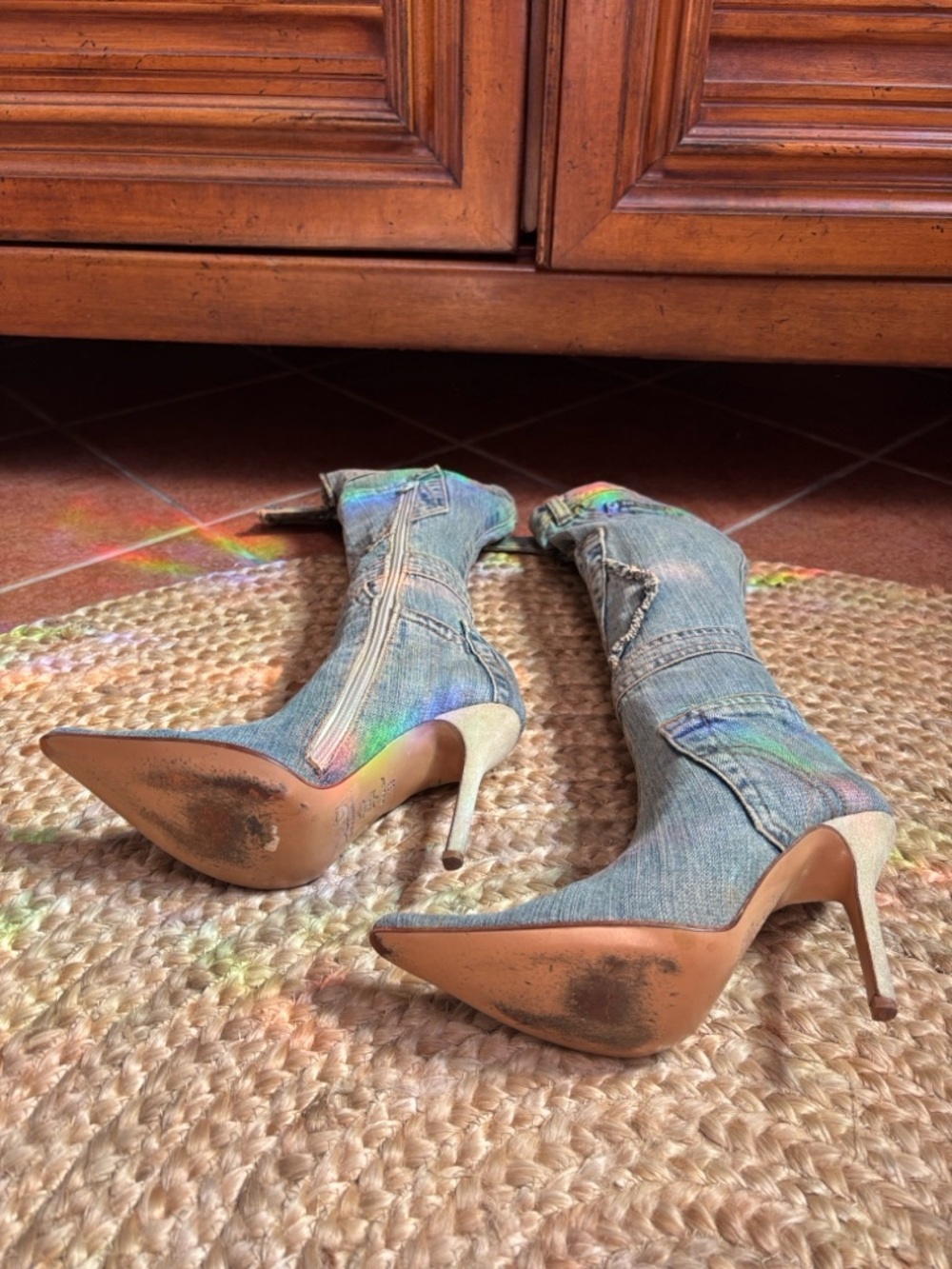 Dolce & Gabbana Denim Boots - Blue 39/9 - Picture 7 of 9